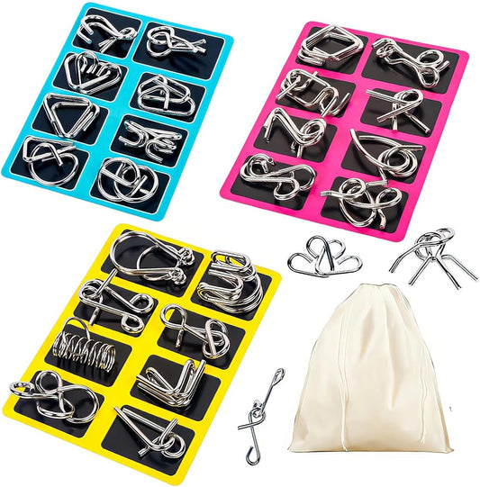 Metal Wire Puzzle Set of 24